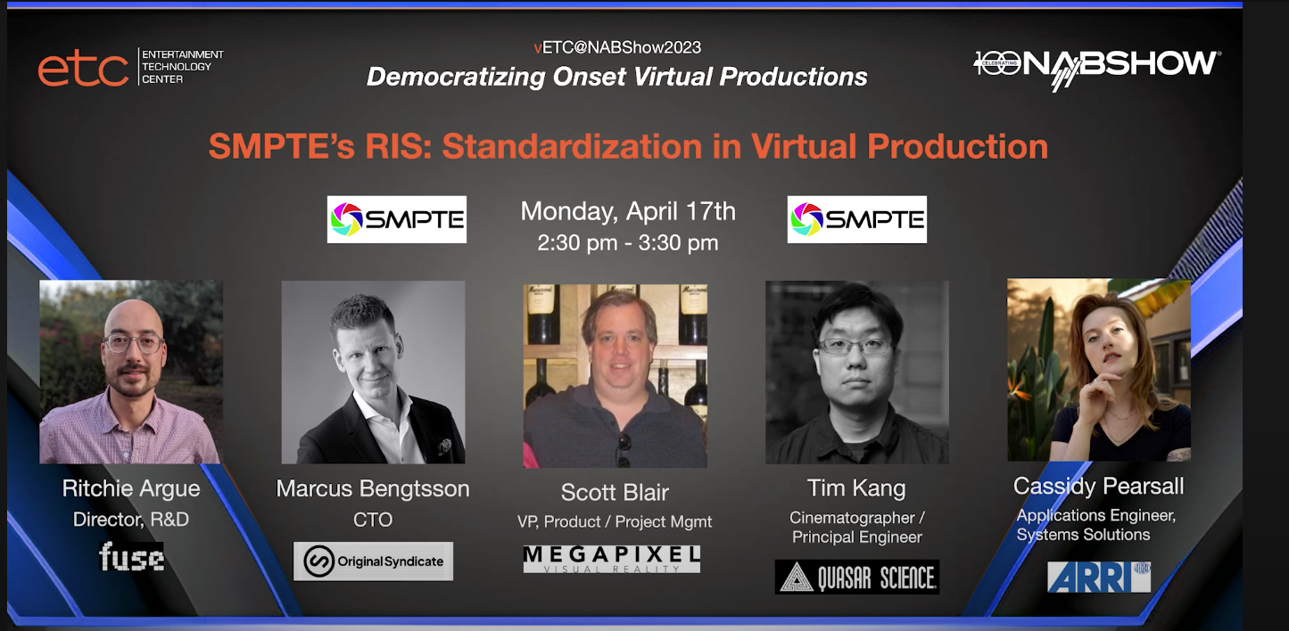 SMPTE RIS: Standardization in Virtual Production